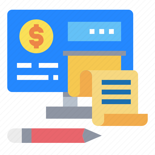 Financial, invoice, money, monitor icon - Download on Iconfinder
