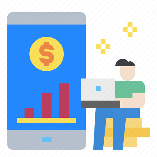 Financial, graph, money, report, smartphone icon - Download on Iconfinder