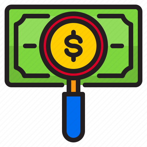 Cash, dollar, finance, money, search icon - Download on Iconfinder