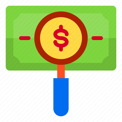 Cash, dollar, finance, money, search icon - Download on Iconfinder