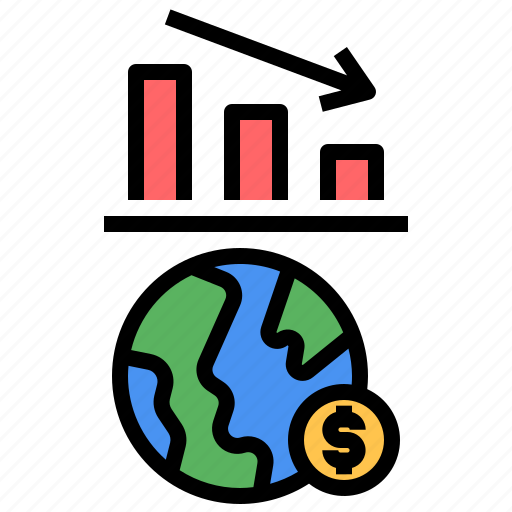Low, gdp, recession, world, economic, currency, exchange icon - Download on Iconfinder