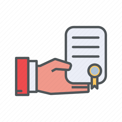 Certificate, filled, financial, letter, outline icon - Download on Iconfinder