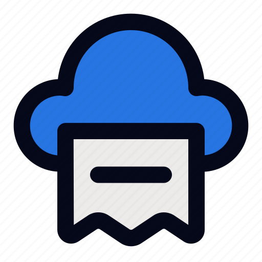 Invoice, billing, cloud, internet, receipt, payment, transaction icon - Download on Iconfinder