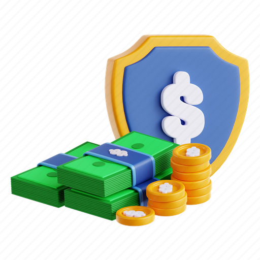 Financial, security, 3d icon, 3d illustration, 3d render, financial security, financial planning 3D illustration - Download on Iconfinder