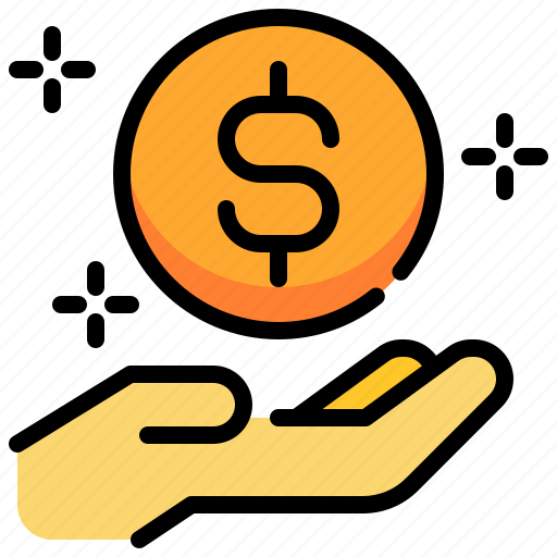 Coin, currency, hand, loan, money, personal icon - Download on Iconfinder