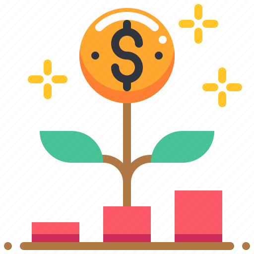 Analysis, currency, flower, graph, growth, money icon - Download on Iconfinder
