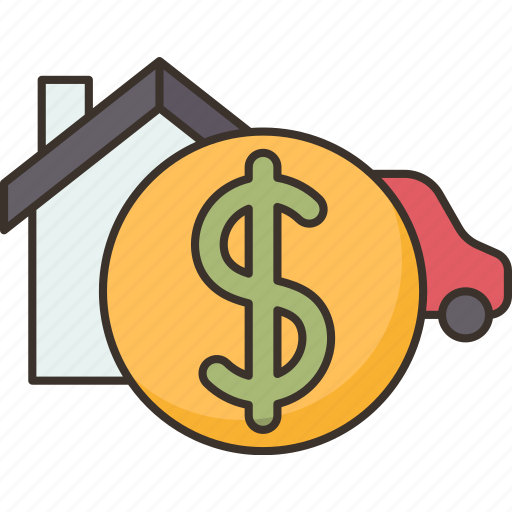 Asset, house, car, mortgage, cost icon - Download on Iconfinder