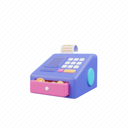 Cashier, cash, payment 3D illustration - Download on Iconfinder