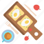 egg, bread, tea 