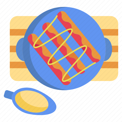 Sausages, with, sauces icon - Download on Iconfinder