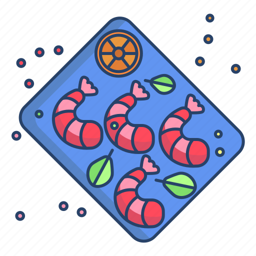 Shrimps, sliced, lemon, peppercorns icon - Download on Iconfinder