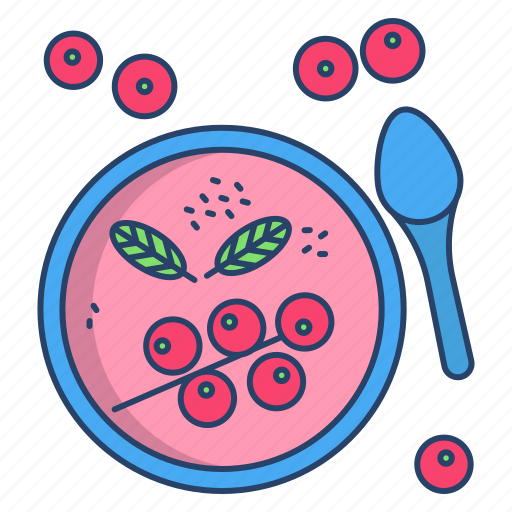 Yogurt, cranberries icon - Download on Iconfinder