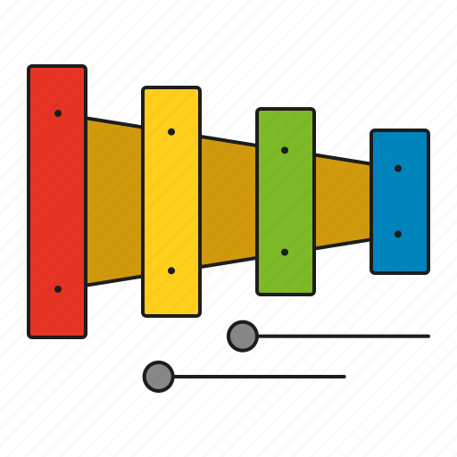 Music, musical instrument, percussion, sound, toys, xylophone icon - Download on Iconfinder