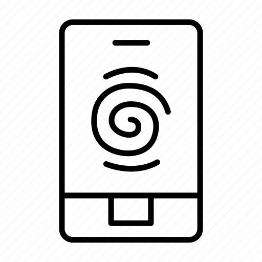Fingerprint, identity, phone, scanner, unlock icon - Download on Iconfinder