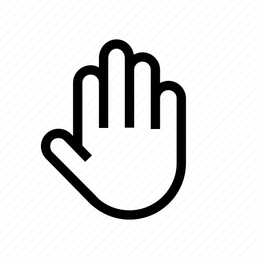 Fingers, five, hand, hand-gesture, stop icon - Download on Iconfinder