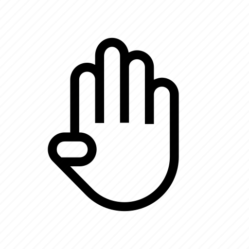 Fingers, four, hand, hand-gesture icon - Download on Iconfinder
