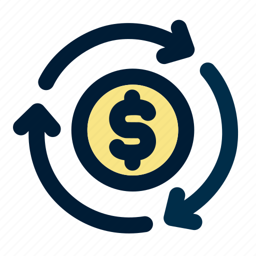 Coin, currency, dollar, fintech, loading, money, payment icon - Download on Iconfinder