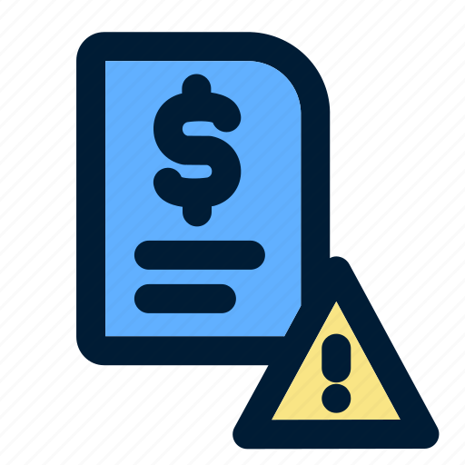 Dollar, finance, fintech, money, payment, transaction, warning icon - Download on Iconfinder
