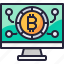 cryptocurrency, computer, business, monitor, bitcoin 