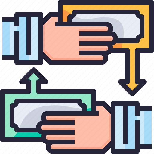 Hands, money, finances, cash, currency, economy, exchange icon - Download on Iconfinder
