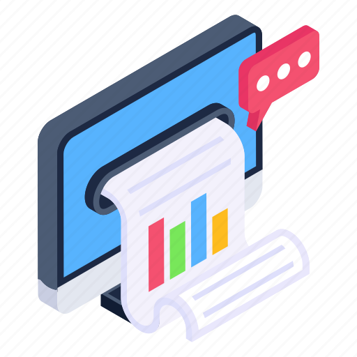 Data report, statistical report, analytical report, business report, online statistics report icon - Download on Iconfinder
