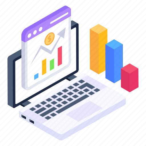 Online analytics, business analytics, financial analytics, descriptive data, financial infographics icon - Download on Iconfinder