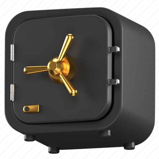 Safe, black, insurance, bank, secure, security, money 3D illustration - Download on Iconfinder