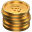coin, stack, gold, currency, finance, money, dollar 