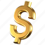 dollar, gold, finance, money, sign, currency, cash 