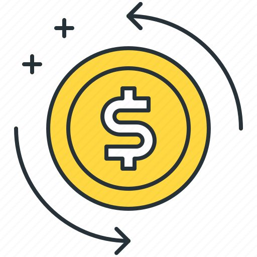 Chargeback, coin, dollar icon - Download on Iconfinder