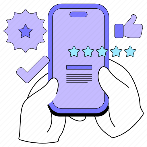 Review, ratings, reviews, smartphone, phone, mobile, comment illustration - Download on Iconfinder