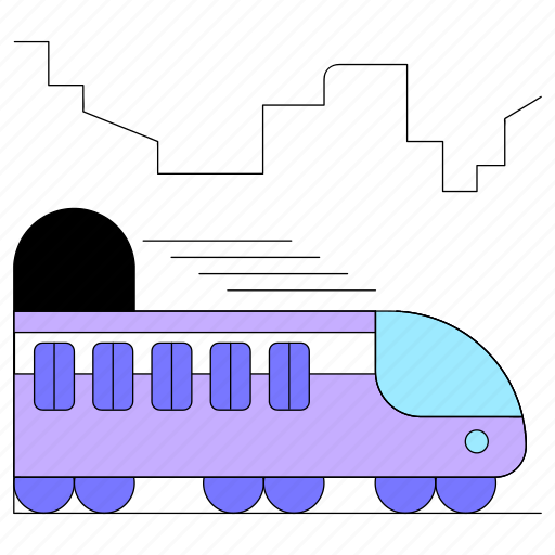 Transportation, railway, station, train, transport, location, tunnel illustration - Download on Iconfinder