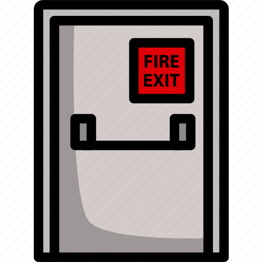 Door, emergency, exit, fire, escape, doorway, evacuation icon - Download on Iconfinder