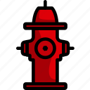 hydrant, safety, fire, emergency, water, protection, lineart 