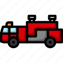 truck, emergency, fire, vehicle, transportation, red, engine 