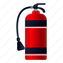 extinguisher, fire, foam, party, protection, red