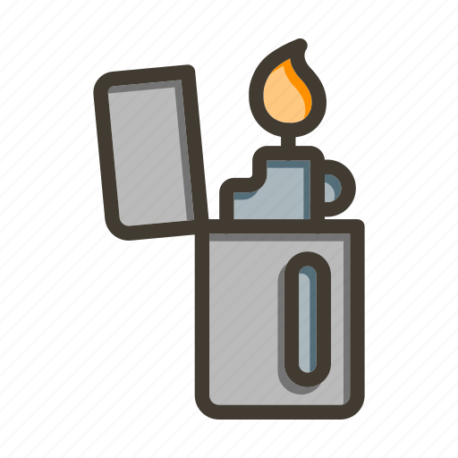 Lighter, fire, flame, light, camping icon - Download on Iconfinder