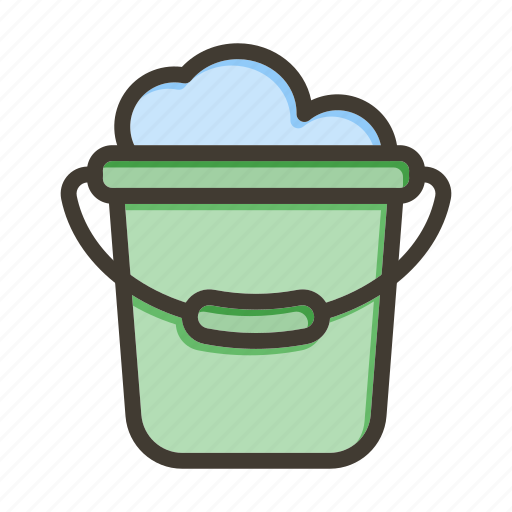 Water bucket, bucket, water, cleaning, basket icon - Download on Iconfinder