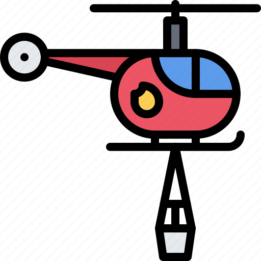 Helicopter, water, fireman, fire icon - Download on Iconfinder