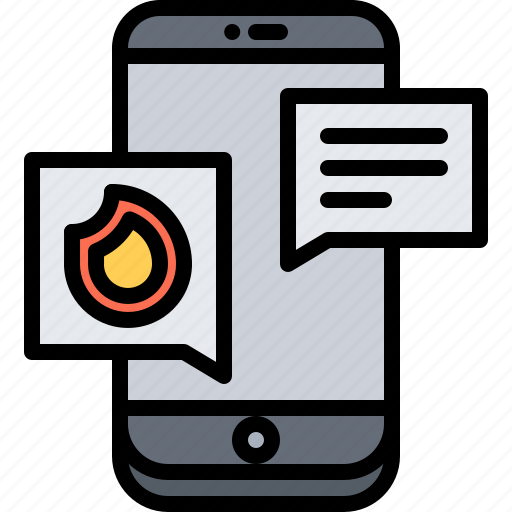 Message, messenger, app, smartphone, fireman, fire icon - Download on Iconfinder