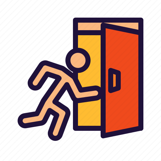 Door, emergency, exit icon - Download on Iconfinder