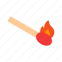 - lit matchstick, fire, flame, matches, burn, matchbox, match, camping