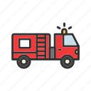 - fire truck, fire-engine, emergency, vehicle, truck, fire-brigade, firefighter, transportation