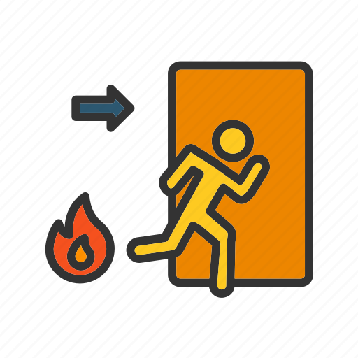 - running from fire, female, fire, woman, run, running, running away icon - Download on Iconfinder