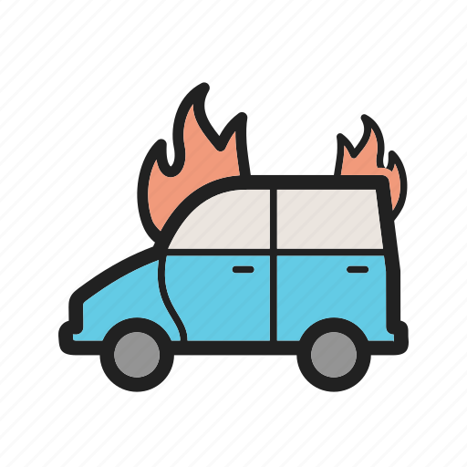Accident, burning, car, danger, extinguisher, fire, flame icon - Download on Iconfinder