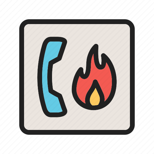 Call, fire, firefighter, message, mobile, ring, safety icon - Download on Iconfinder