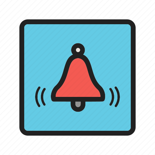 Alarm, bell, fire, firefighter, red, safety, security icon - Download on Iconfinder