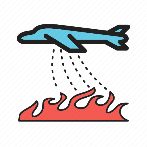 Drop, fire, firefighters, plane, rescue, sky, water icon - Download on Iconfinder