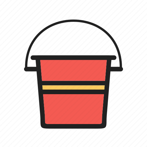 Bucket, danger, emergency, fire, firefighter, red, water icon - Download on Iconfinder