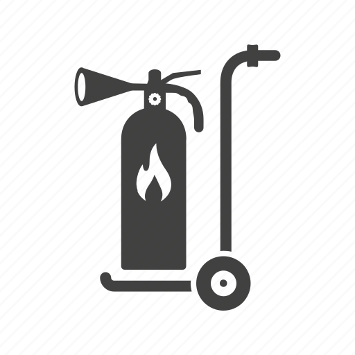 Danger, equipment, extinguisher, firefighter, moveable, red, safety icon - Download on Iconfinder